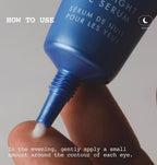 Jet Lag Overnight Eye Serum for Fine Lines & Wrinkles with Gentle Retinol Blend