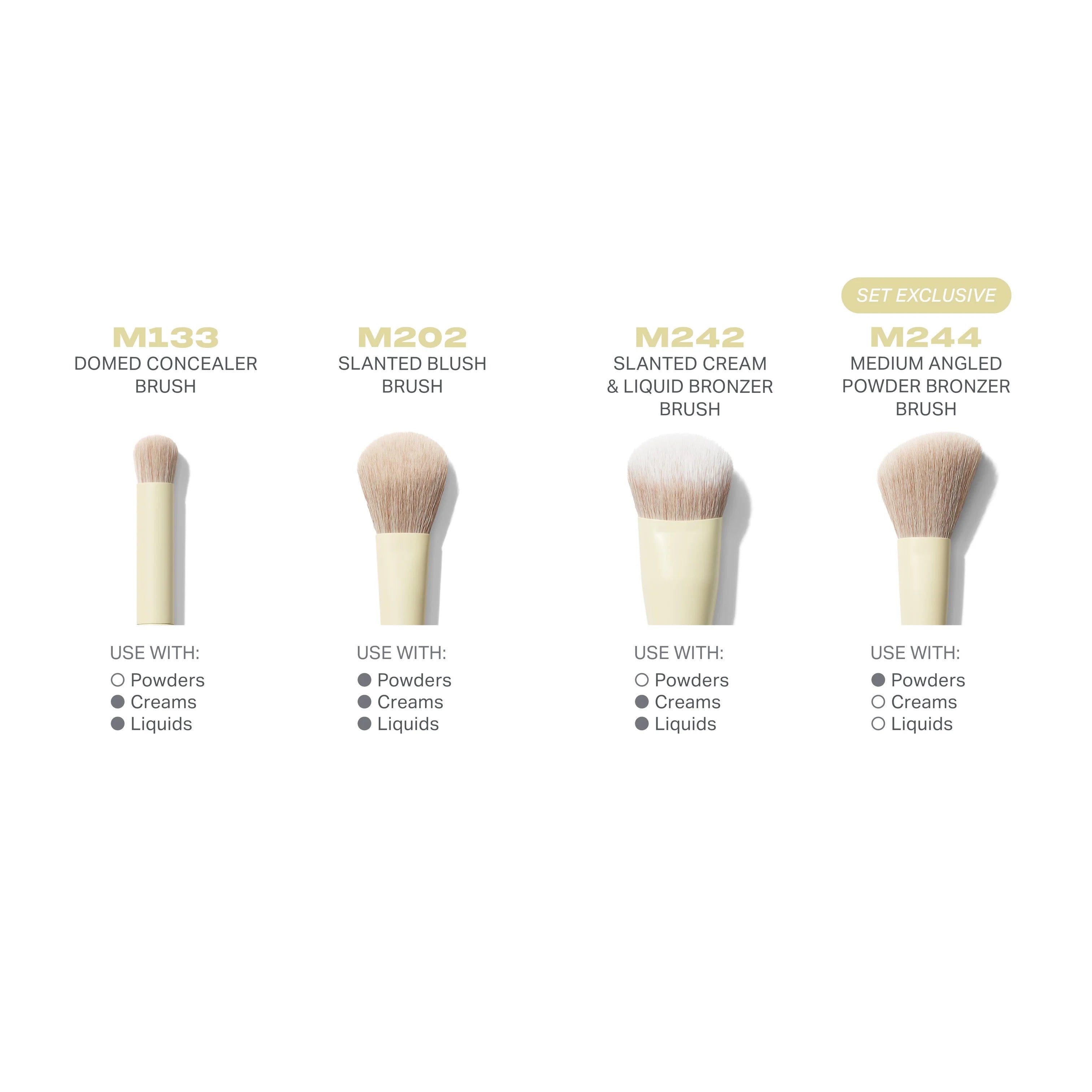 Buttery Blends 4-Piece Face Brush Set