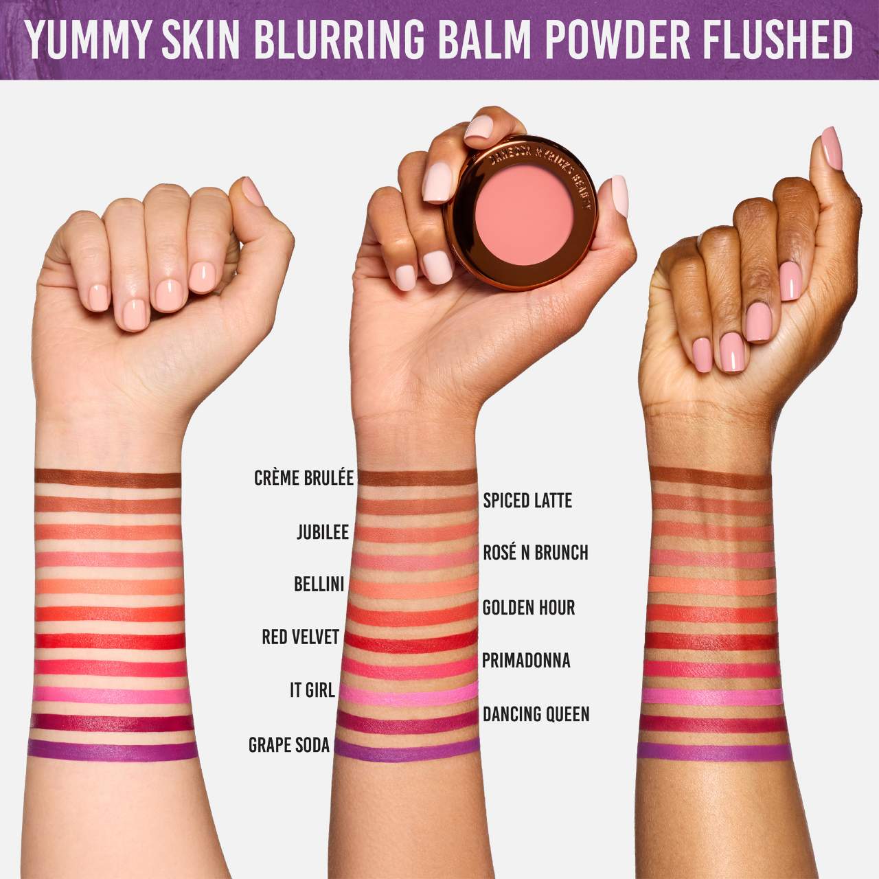 Yummy Skin Blurring Balm Powder Flushed - Matte Color for Cheek & Lip