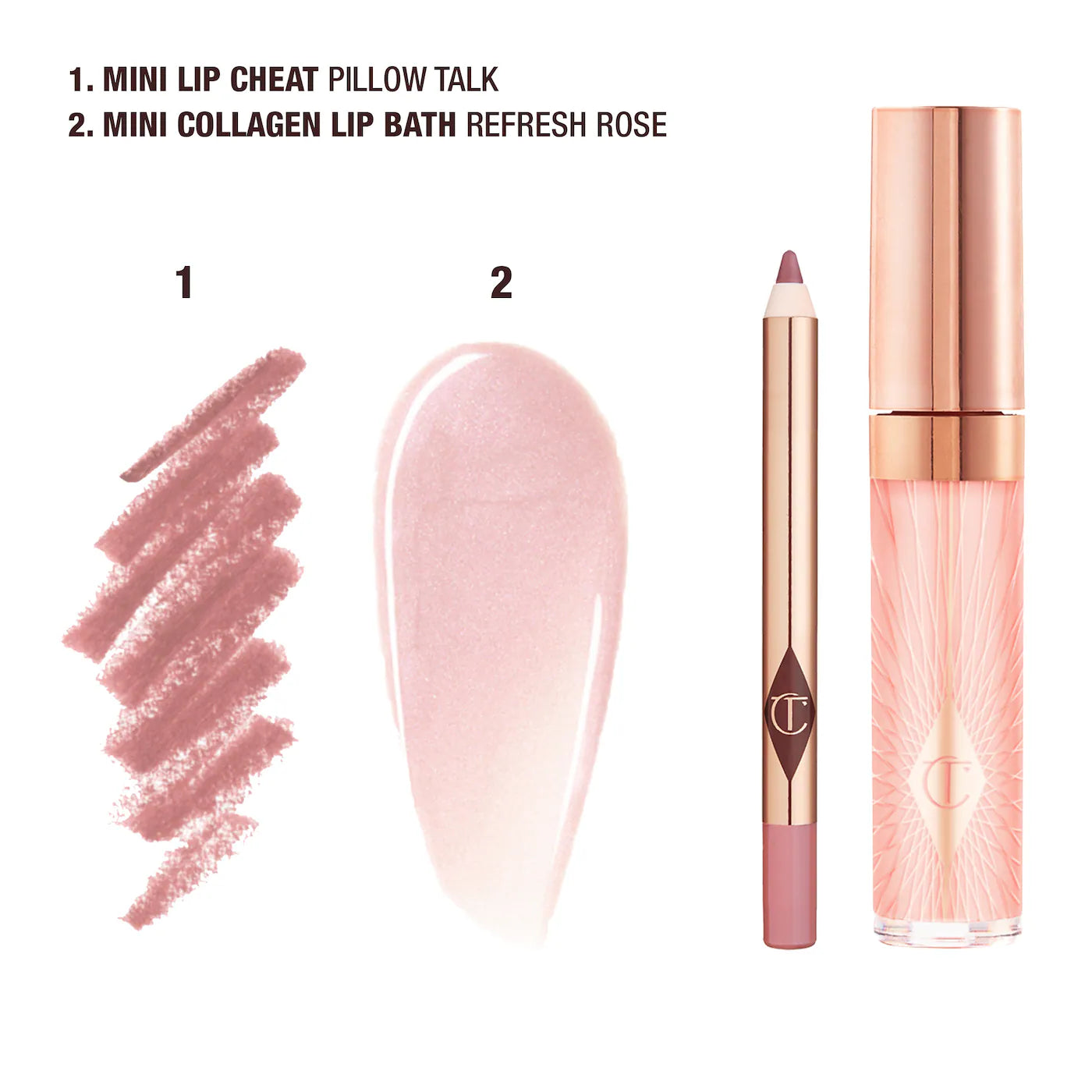Mini Glossy Pink Lip Gloss + Lip Liner Set | CHARLOTTE TILBURY