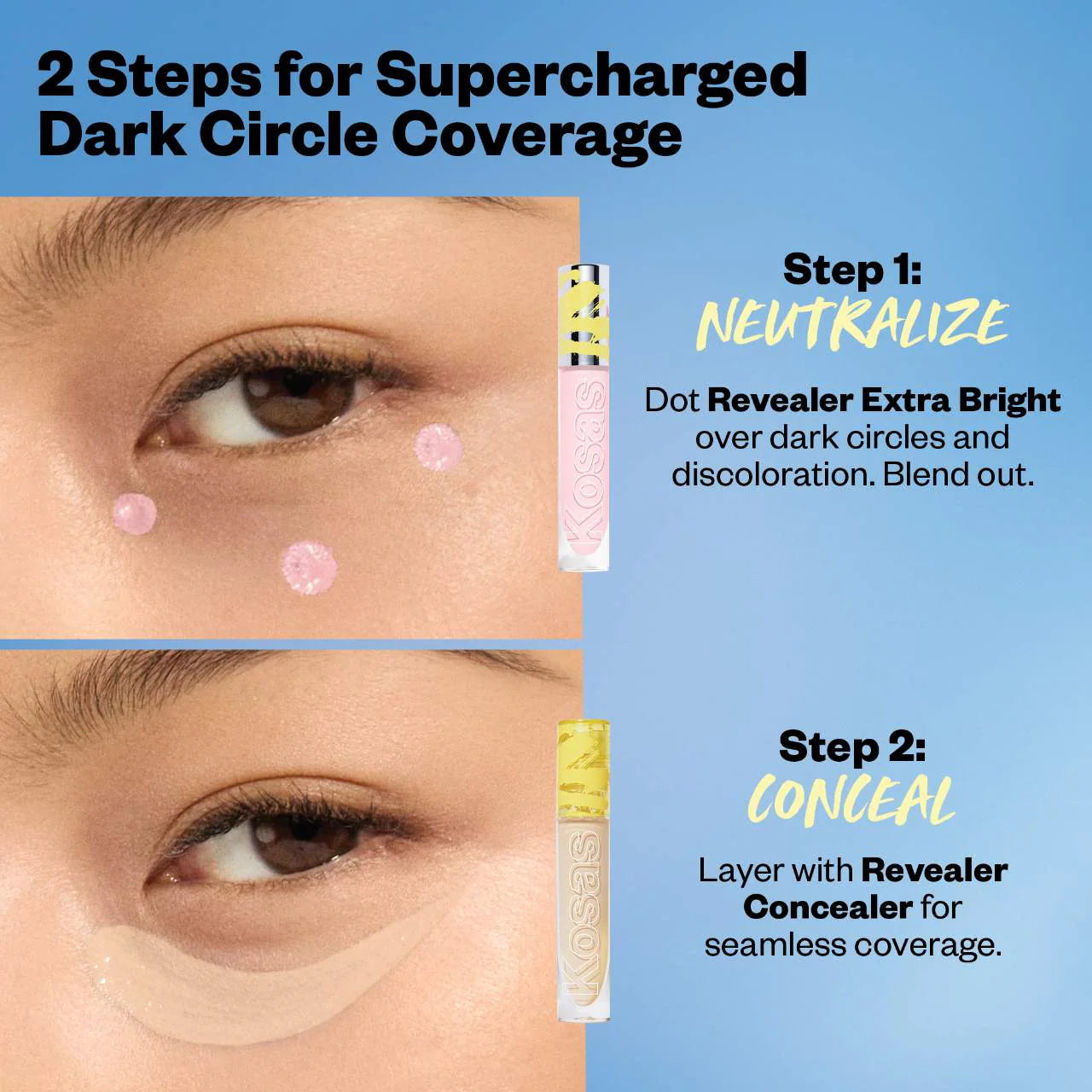 Revealer Extra Bright Serum-Powered Color Correctors for Dark Circles | KOSAS
