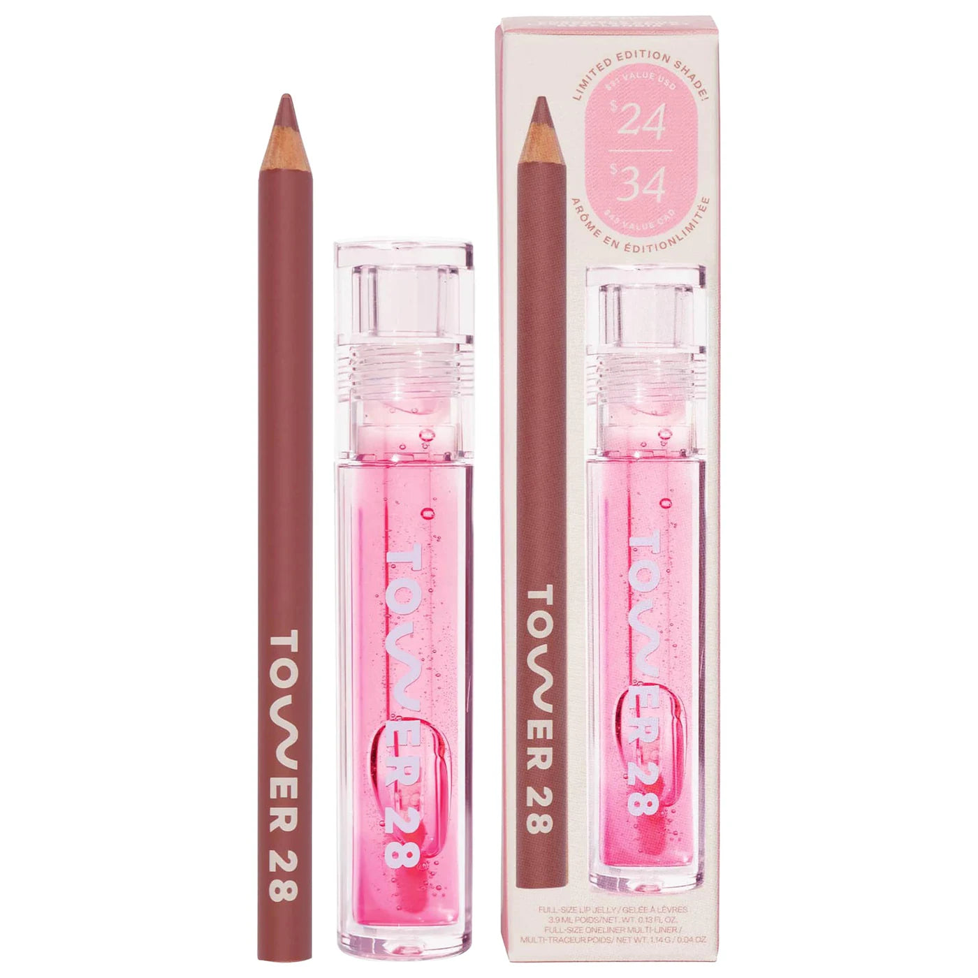 Line + Shine Lip Pencil and Lip Gloss Gift Set | TOWER 28