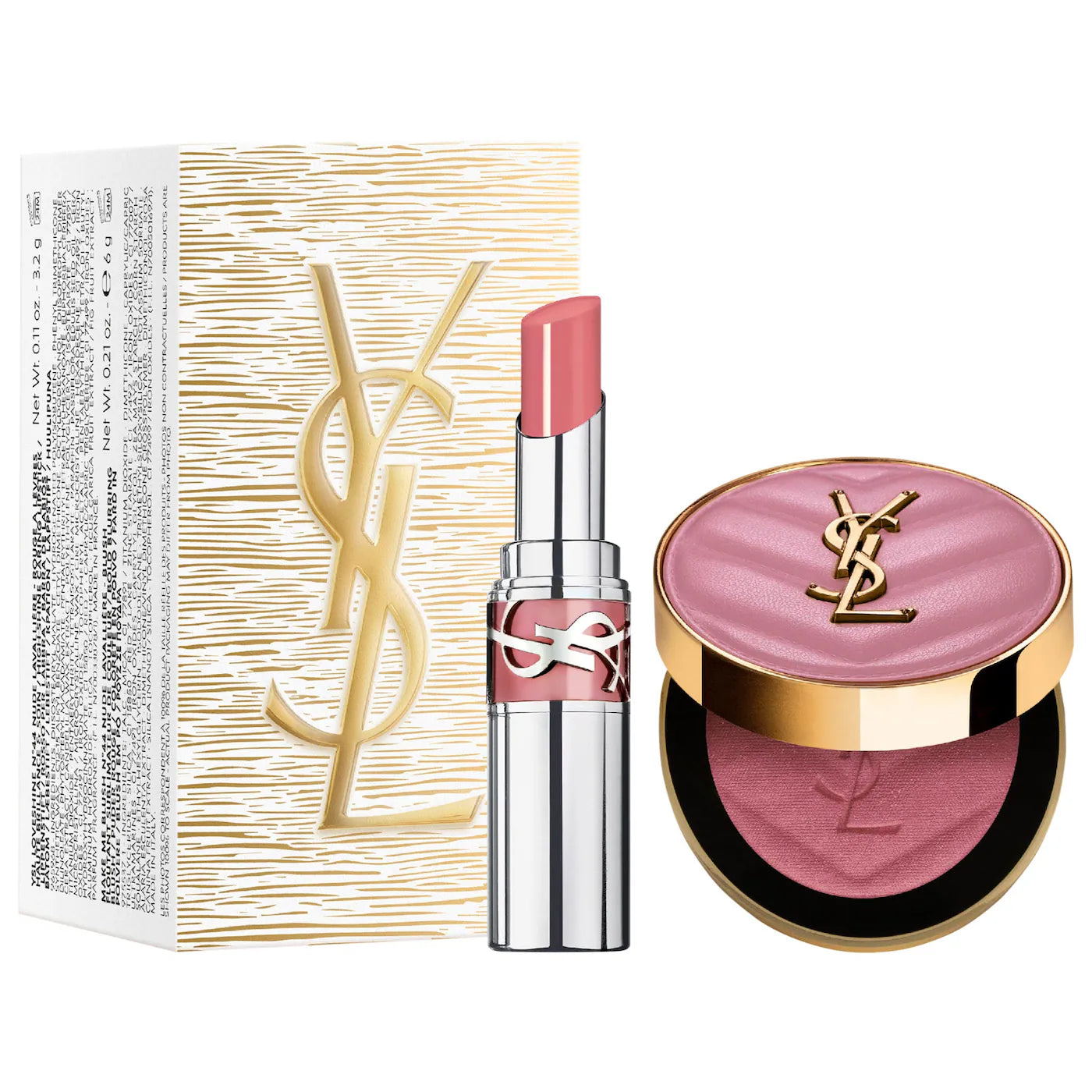 YSL Iconic Pink Make Me Blush & Loveshine Lip Oil Stick Set | YSL