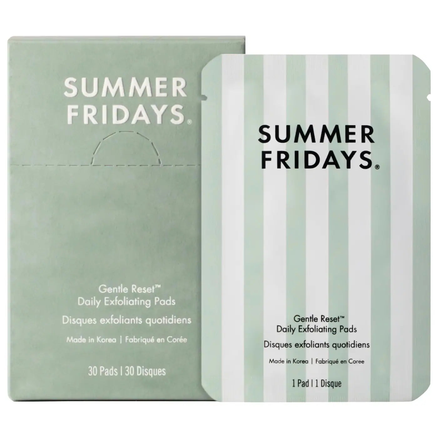 Gentle Reset Daily Exfoliating Pads to Smooth + Minimize Pores with AHAs | SUMMER FRIDAYS
