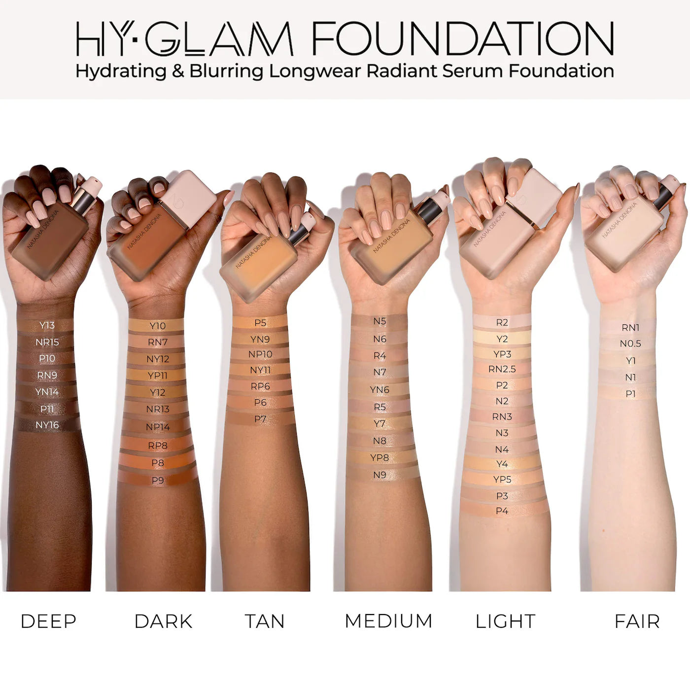 Hy-Glam Foundation Hydrating & Blurring Luminous Longwear Serum Foundation | NATASHA DENONA