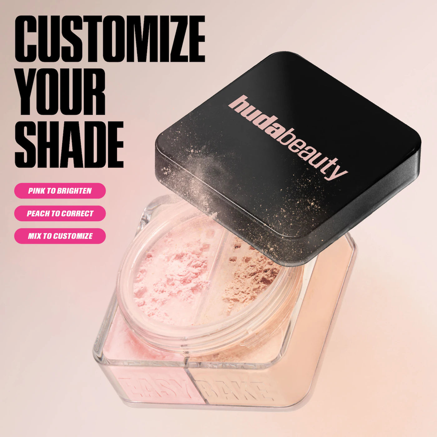 Easy Bake Loose Powder Brightening + Correcting Duo | HUDA BEATY