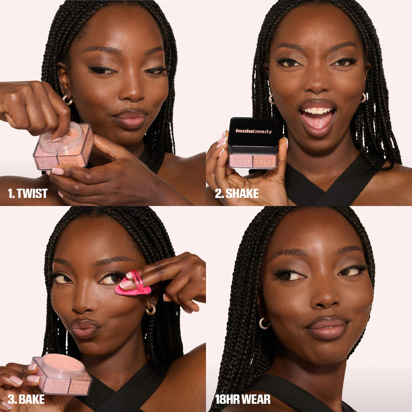 Easy Bake Loose Powder Brightening + Correcting Duo | HUDA BEATY