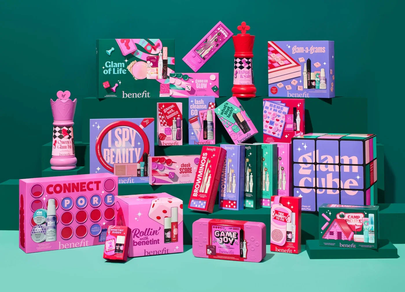 Glam Cube 24-Day Makeup Advent Calendar Gift Set | BENEFIT