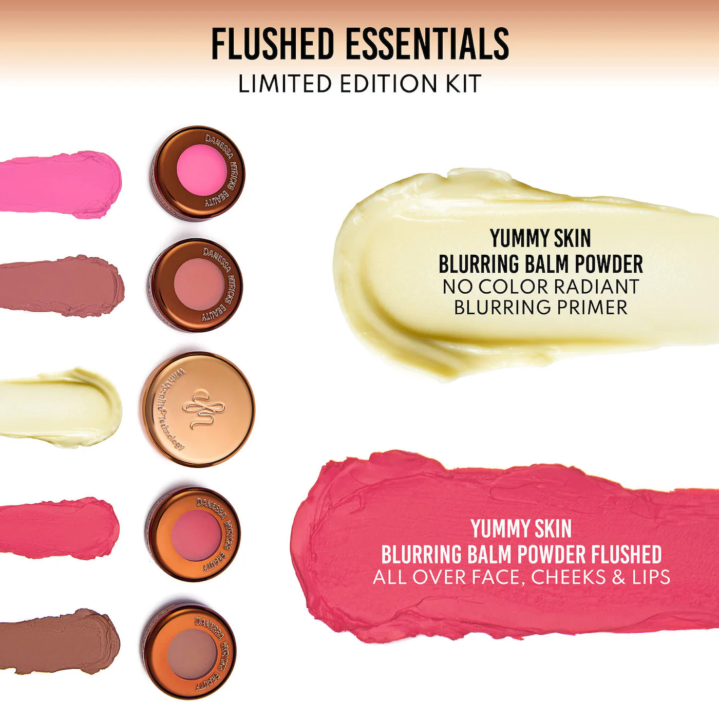 Mini Yummy Skin Flushed Essentials: Face & Lip Makeup Gift Set | DANESSA MYRICKS BEAUTY