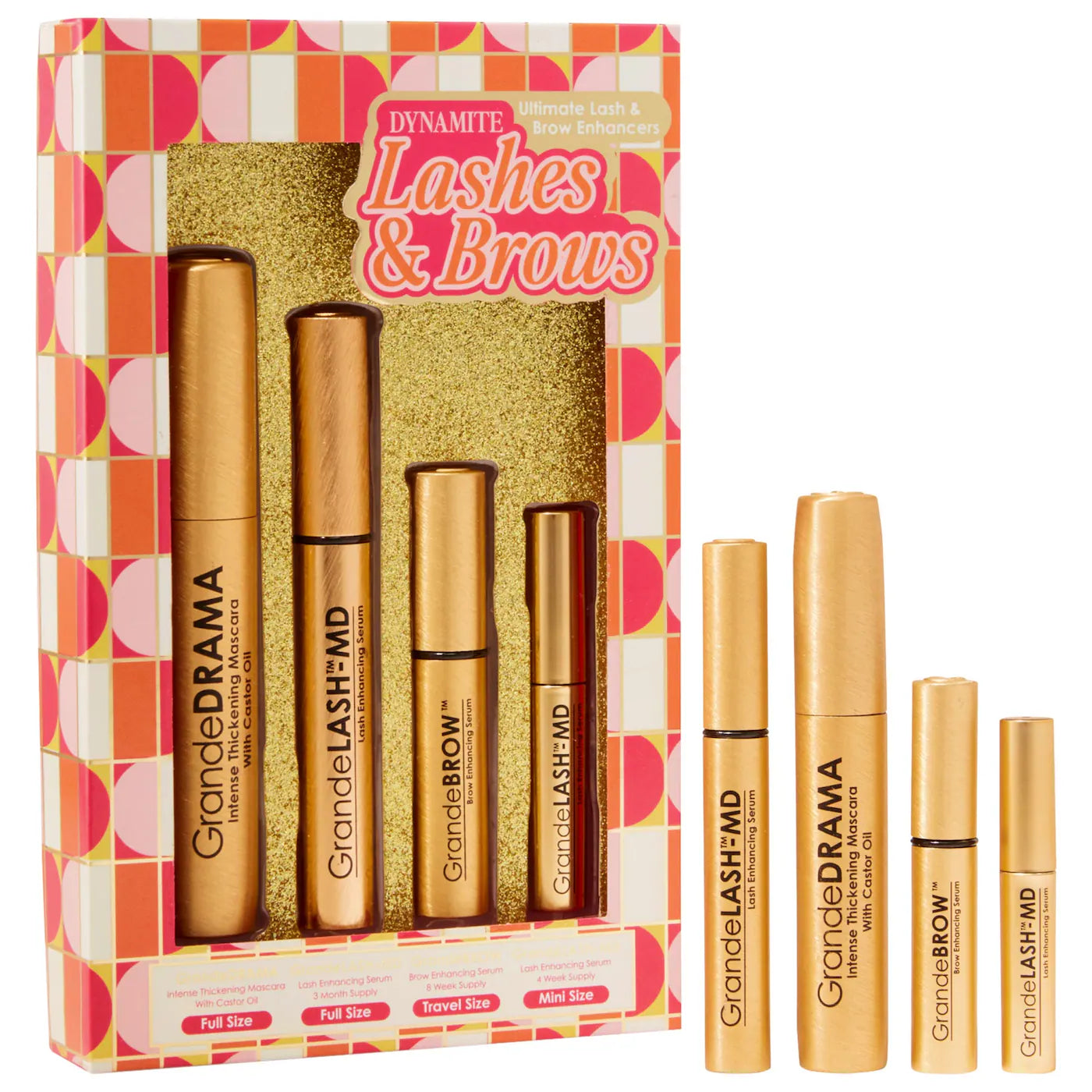 Dynamite Lashes & Brows Holiday Gift Set | Grande Cosmetics