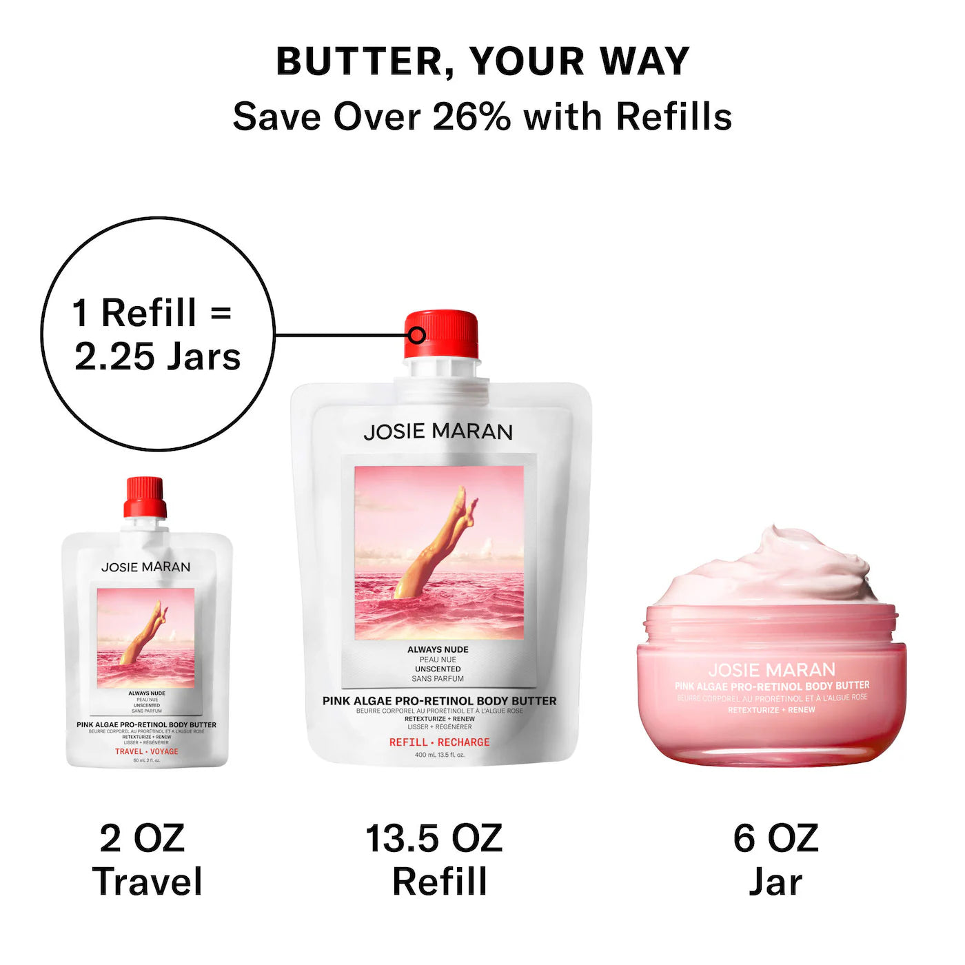 Pink Algae Pro-Retinol Body Butter for Anti-Aging and KP